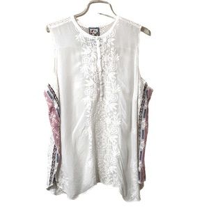Johnny Was Rosslyn Clio Embroidered Tank Top Size XXL
